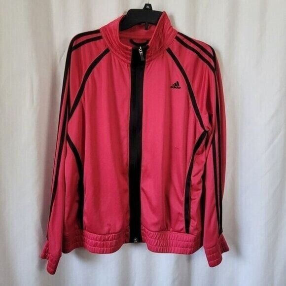 Adidas XL Women's Track Jacket ATS Action Thermo System Fuchsia black 2008 EUC - Picture 1 of 13
